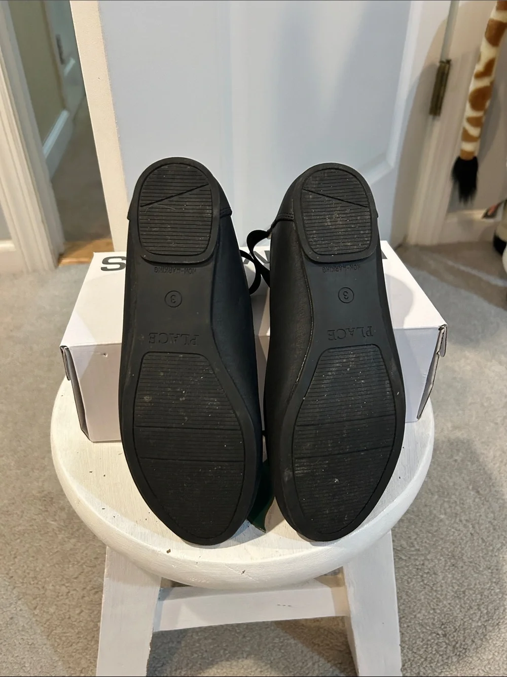 Black Girls Mary Jane Flats with Ankle Strap